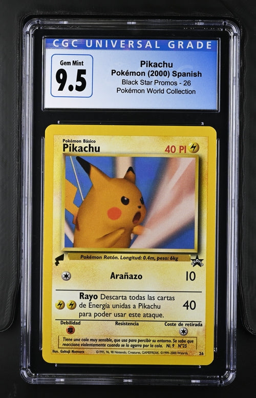 2000 Pokemon World Collection Black Star Promos #26 Pikachu (Spanish) CSG 9.5 | Eastridge Sports Cards & Games