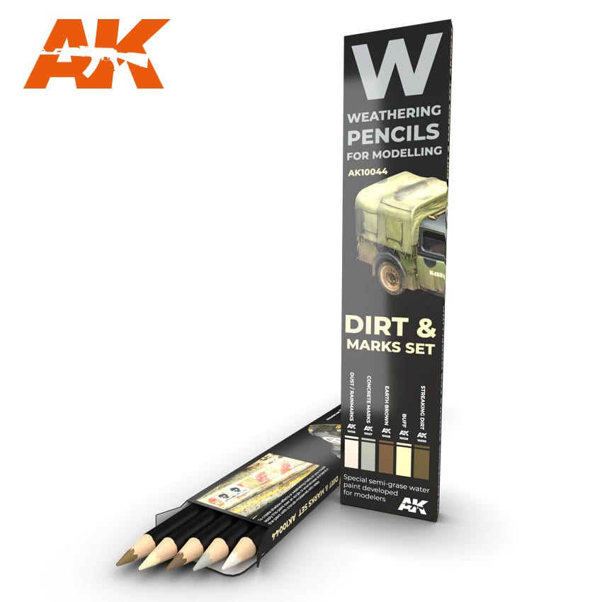 AK Interactive Watercolor Pencil Set Splashes, Dirt And Stains | Eastridge Sports Cards & Games