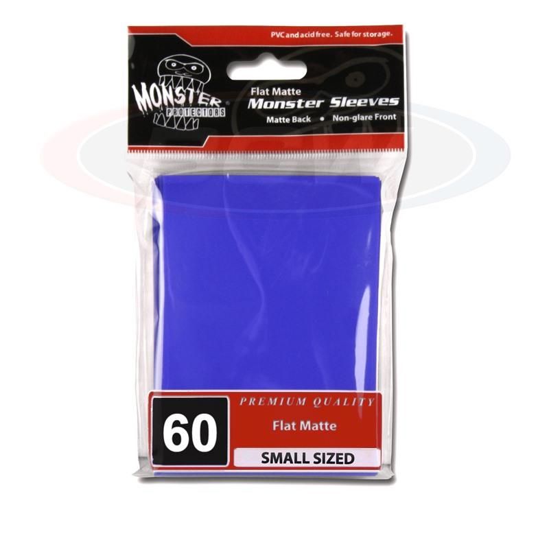 Monster Flat Matte Small Sleeves- Blue (60ct) | Eastridge Sports Cards & Games