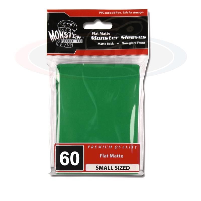 Monster Flat Matte Small Sleeves- Green (60ct) | Eastridge Sports Cards & Games