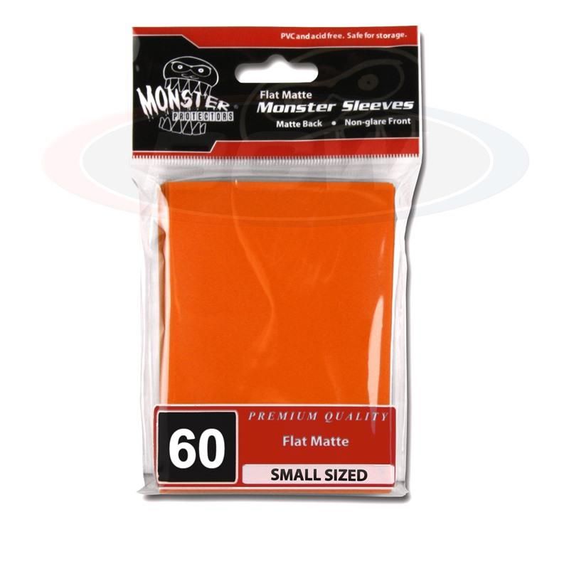 Monster Flat Matte Small Sleeves- Orange (60ct) | Eastridge Sports Cards & Games
