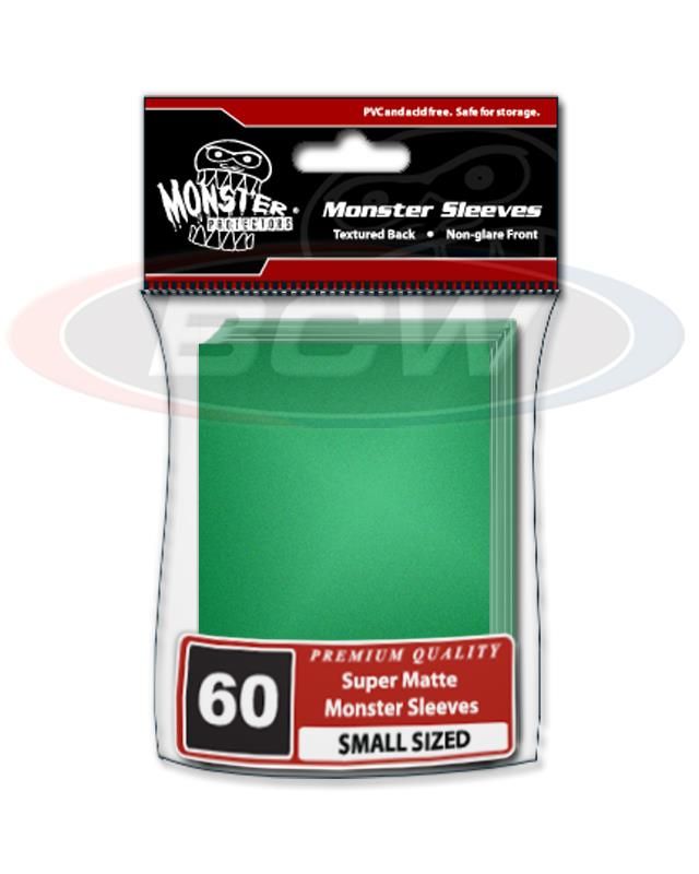 Monster Super Matte Small Sleeves- Green (60ct) | Eastridge Sports Cards & Games