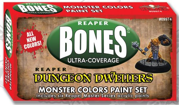 Reaper MSP Bones: Ultra-Coverage Dungeon Dwellers Monster Colors Paint Set | Eastridge Sports Cards & Games