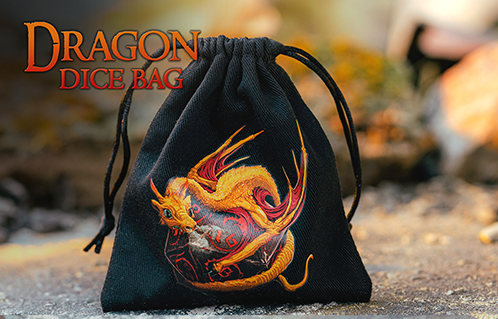 Dice Bag - Dragon (Black and Adorable) | Eastridge Sports Cards & Games