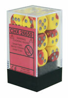 CHESSEX Gemini 12D6 Red-Yellow/Silver 16MM (CHX26650) | Eastridge Sports Cards & Games