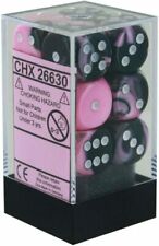CHESSEX Gemini 12D6 Black-Pink/White 16MM (CHX26630) | Eastridge Sports Cards & Games