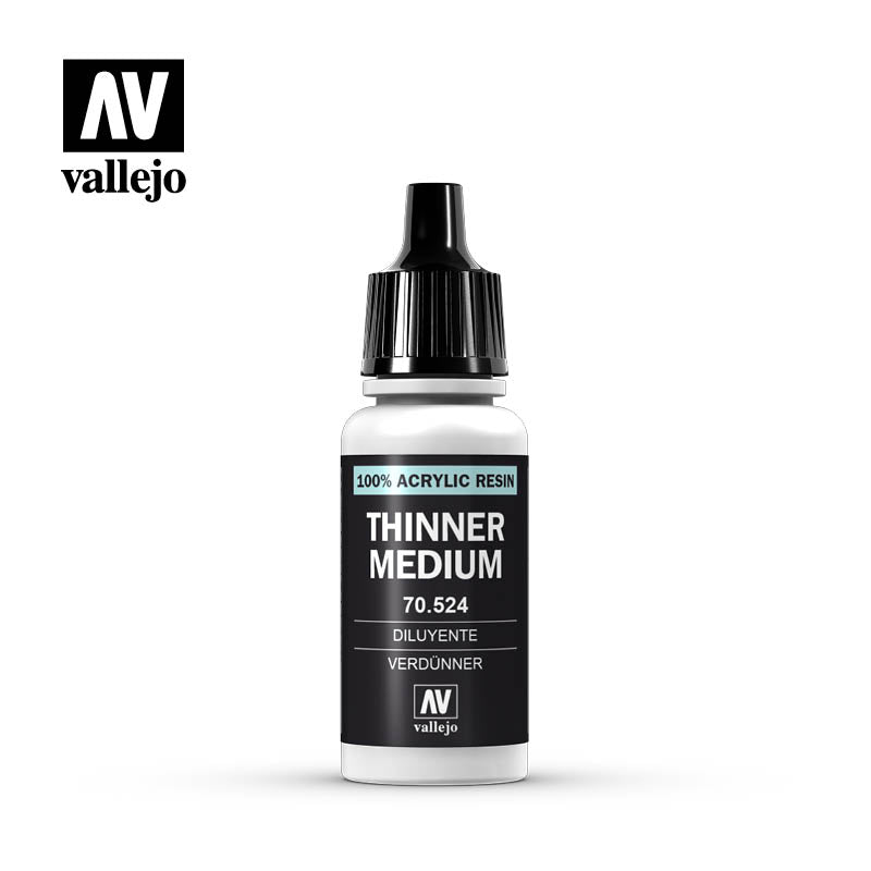 VALLEJO AUXILIARY: THINNER MEDIUM (17ML) | Eastridge Sports Cards & Games