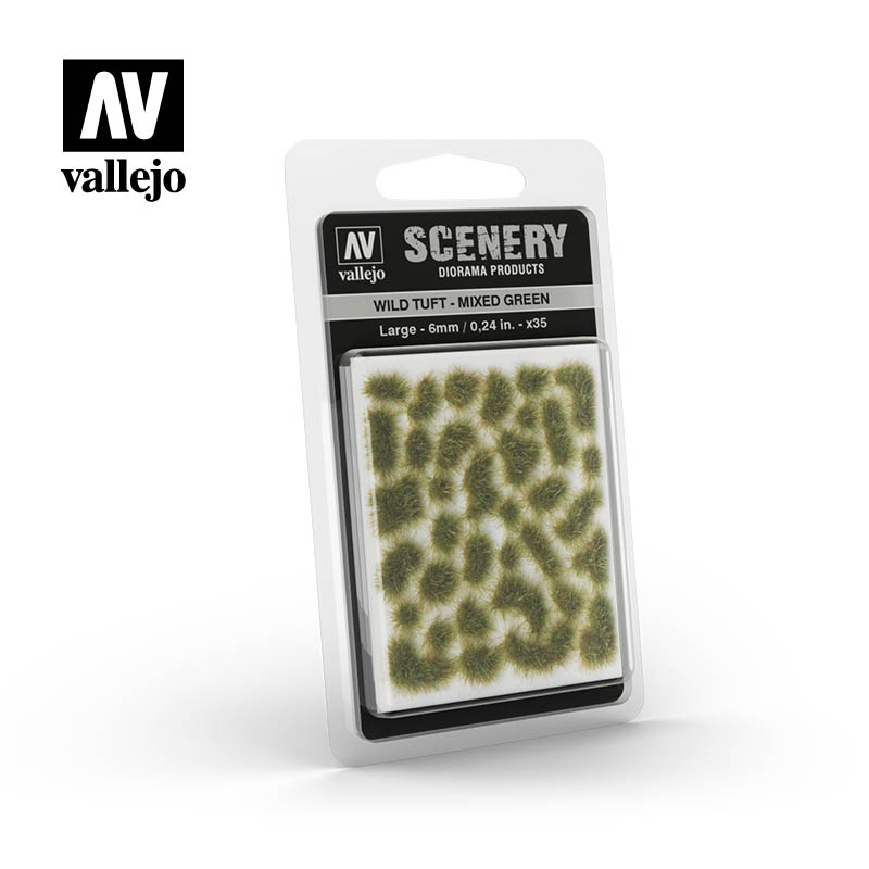 Vallejo Scenery - Large Wild Tuft – Mixed Green | Eastridge Sports Cards & Games